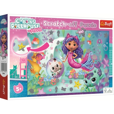 Trefl Скреч пъзел Trefl от 100 части - Къщичката за кукли на Габи (93984)