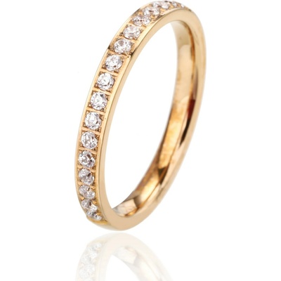 Jan Kos jewellery Ocelový prsten s bílým zirkonem STA 7233 R