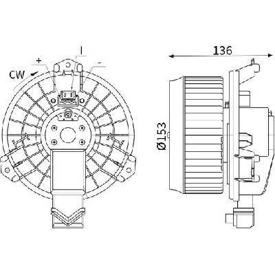 Vnitřní ventilátor MAHLE AB 425 000S (AB425000S)