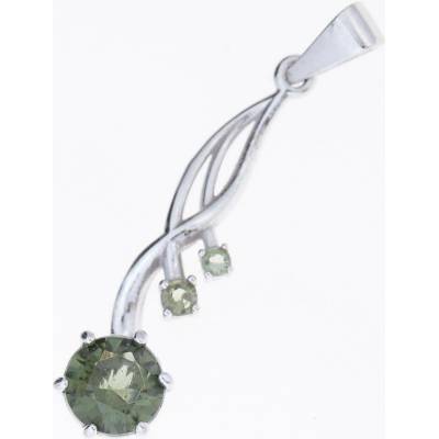 My Moldavite Stříbrný přívěsek s vltavíny 1003