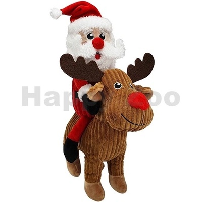 NOBBY plyš Santa na losovi 38 cm