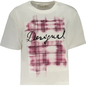 DESIGUAL Дамска тениска с къс ръкав desigual, Размер l, Цвят Бяло (26swtk16_bi1000)