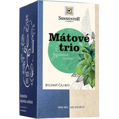 Sonnentor Mätové trio bio porciovaný čaj 21,6 g