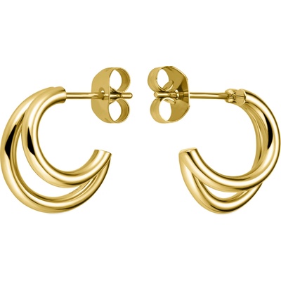 Rosefield náušnice zlaté Double Hoops JEDHG-J575