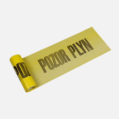 Den Braven Výstražná fólie 300 mm x 100 m žlutá Pozor plyn
