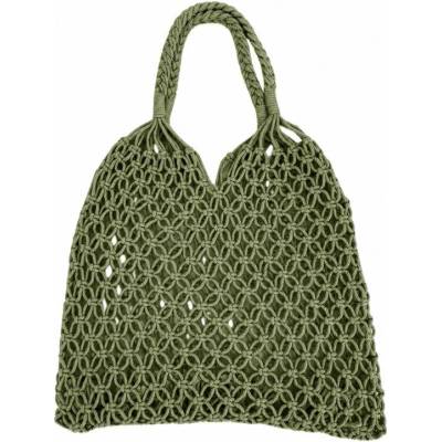 Macramé bavlnená plážová kabelka Khaki