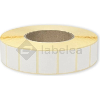 Labelea Samolepiace TERMO etikety 32x25 mm biele papierové, 4000 etikiet na rolke, Farba etikiet Biela, Vnútorný priemer dutinky 76 mm ETM032025W040V