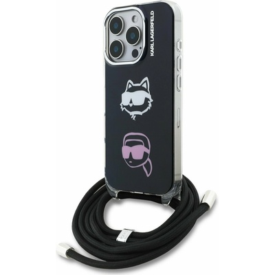 KARL LAGERFELD IML Crossbody K&CH Heads Задна обвивка за iPhone 16 Pro Black Karl Lagerfeld | Cheren | МЪЖЕ | UNI