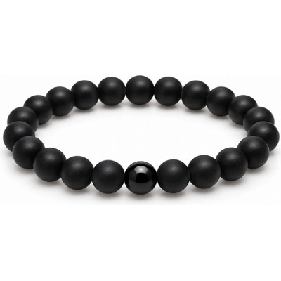 Olivie Náramek 8mm ONYX a OBSIDIÁN 10181