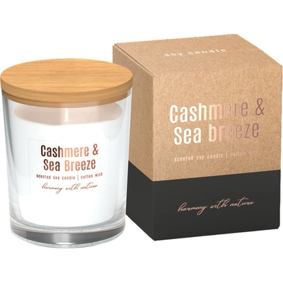 EKO Vonná sviečka sójová Cashmere & Sea breeze, osviežujúca vôňa kašmíru a morského vánku, 130 g, SN73-327