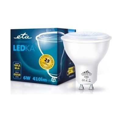 Eta EKO LEDka bodová, 6W, GU10, teplá bílá
