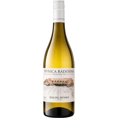 Pivnica Radošina Rizling rýnsky 2025 suché 12% 0,75 l (čistá fľaša)
