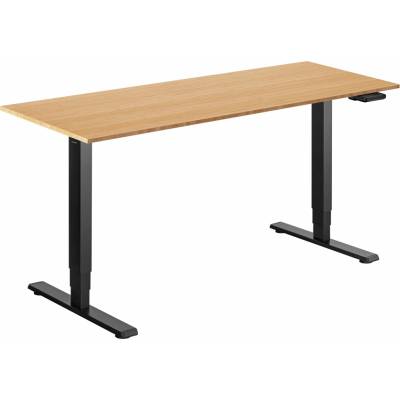 AlzaErgo Table ET2 Essential bílý + deska 160×80 cm bambusová