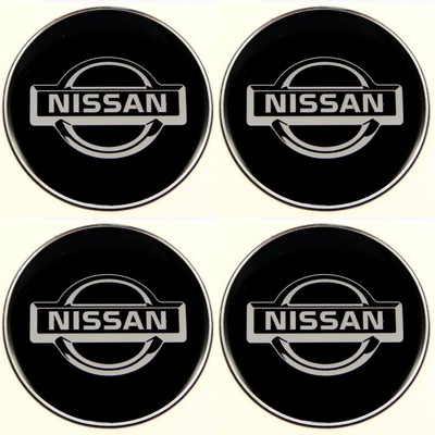 nálepky na auto kolesovky Nissan o 5,5 cm čierne
