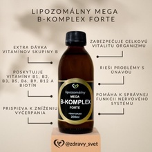 Zdravý svet Lipozomálny Vitamín mega B-komplex forte 200 ml