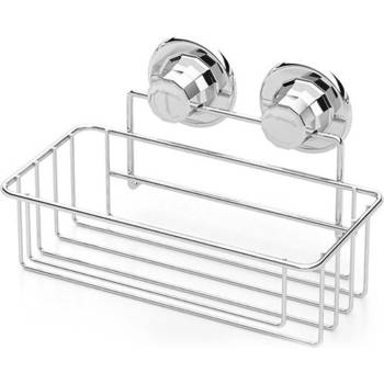 TEKNO TEL Етажерка за баня на едно ниво tekno tel tr dm 254, 25х15х15 см, Вакуум, Сребрист (7774150014)