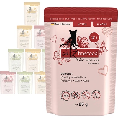 Catz Finefood 24x85г Kitten catz finefood, консервирана храна за котки, комбинирана опаковка