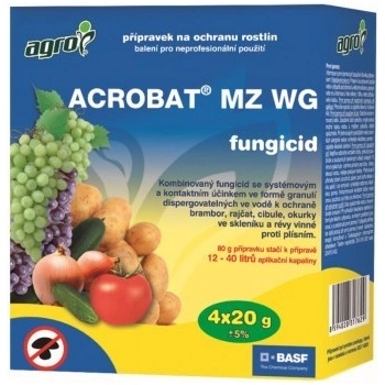 Agrobio Acrobat MZ WG - proti plísním 4x20g