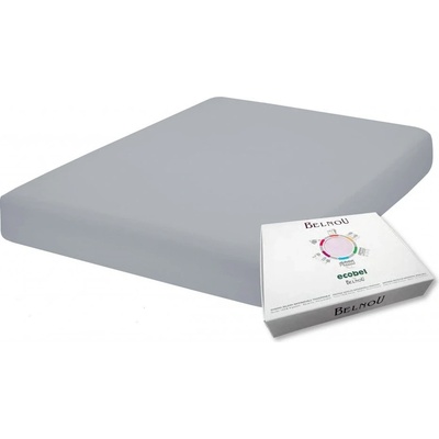 BelnoU Nepropustné hyperprodyšné prostěradlo ECOBEL světle šedé 160x200