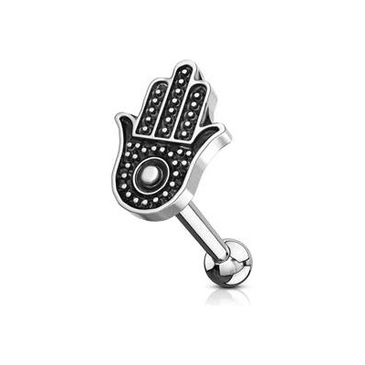 Šperky4U cartilage piercing do ucha hamsa CP1039