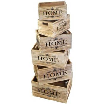 Image 1 of MIKA КУТИЯ ДЪРВЕНА HOME 161045 37x27x20см (760607)
