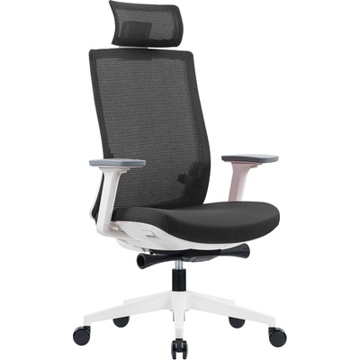RFG Ергономичен стол Meteor White HB, сива седалка, сива облегалка (4010200187)
