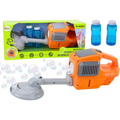 LeanToys Sekačka na trávu Bubble Machine vyžínač dvě kapaliny oranžová