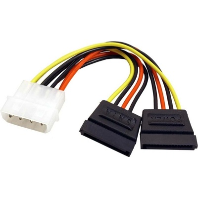 PremiumCord Napájecí adaptér kabelový 5,25" na 2x S-ATA, kn-19