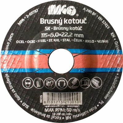Magg Kotouč brusný 125 x 6 x 22,2 mm BK125