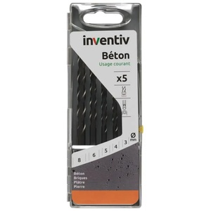 Inventiv КОМПЛЕКТ СВРЕДЛА БЕТОН 3-8 5БР inventiv (3603743110578)