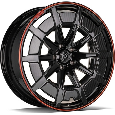 SEVENTY9 MF.7 10x22 5x130 ET30 black red carbon lip cover
