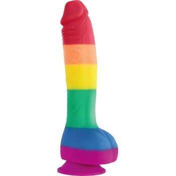 Image 1 of NS Novelties Colours Pride Edition 8 Inch Dildo Rainbow