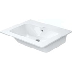 Duravit ME by Starck - Мивка 63x49 см, с преливник, без отвор за смесител, DuraShield, матово бяло 233663AC60 (233663AC60)