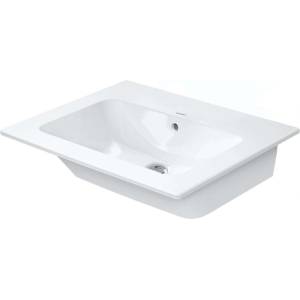 Duravit ME by Starck - Мивка 63x49 см, с преливник, без отвор за смесител, DuraShield, матово бяло 233663AC60 (233663AC60)