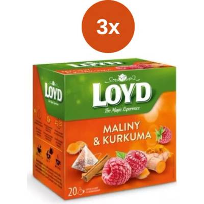 Loyd Tea pyramída maliny kurkuma škorica 3 x 40 g