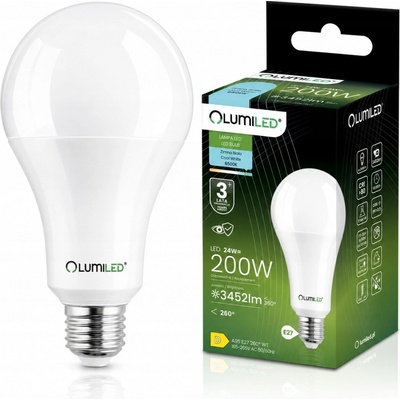 Lumiled LED žiarovka E27 A95 24W = 200W 3452lm 6500K Cold 260°