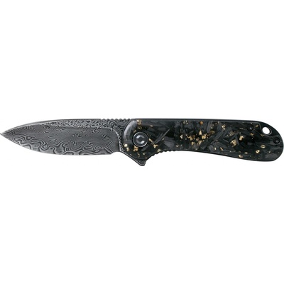 CIVIVI Elementum Damascus/CF Golden C907C-DS1