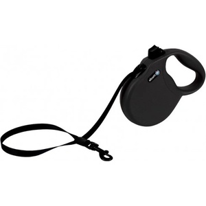 alcott Wanderer Retractable Leash - автоматичен повод Пътешественик, ЧЕРЕН, размер М - дължина на повода 4, 8 м - подходящо за кучета до 30 кг WRMBK