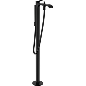 Hansgrohe Vivenis - Свободностоящ смесител за вана (монтаж от под) с аксесоари, черен мат 75445670 (75445670)