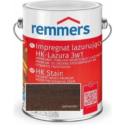 Lazurovací lazura na dřevo HK-Lasura 3v1 REMMERS 0,75 l Palisandr