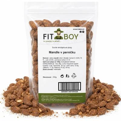 FITBOY Mandle v perníčku 250 g