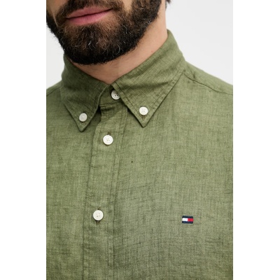 Tommy Hilfiger риза мъжка от лен (MW0MW41530)