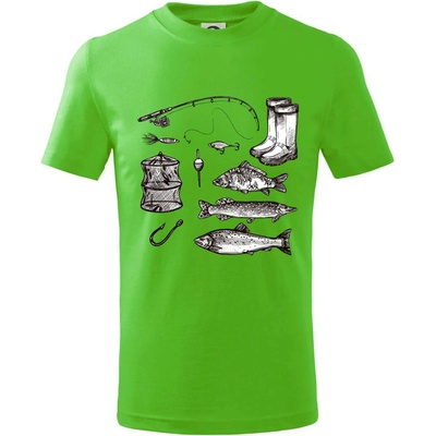 Rybársky set tričko detské Apple Green