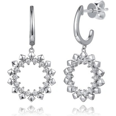 Silverino náušnice so zirkónmi 8599
