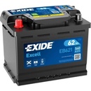 Autobaterie Exide Excell 12V 62Ah 540A EB621