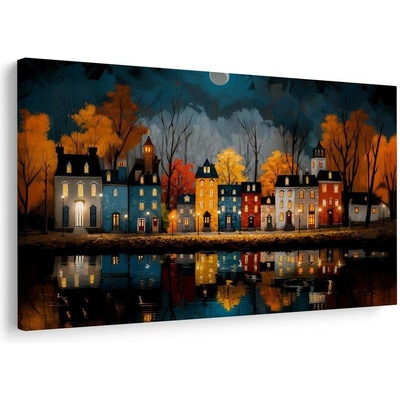 Obraz kouzelná zimní vesnice - 90x60