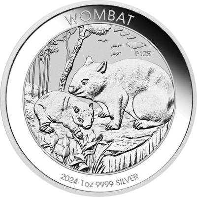 Perth Mint Strieborná minca Wombat 2024 1 oz
