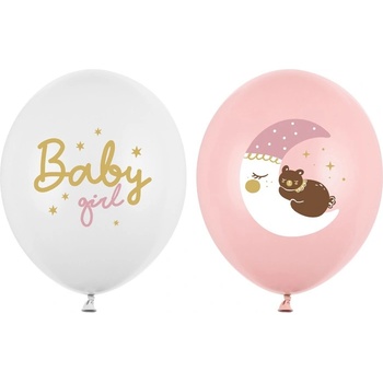 Party Deco Балони "Baby girl", 30 см, Комплект от 2 броя