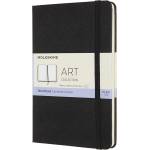 Moleskine Тефтер с твърди корици Art Sketchbook - Черен, бели листове (ARTQP054)