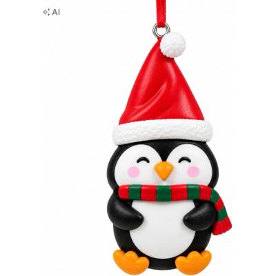 Home Accents Dekoratívny Závesná Ozdoba Na Stromček Tučniak 9,5 cm